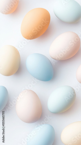 Pastel easter eggs arrangement for springtime decor and celebrations