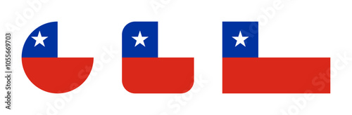 Chile flag icon set
