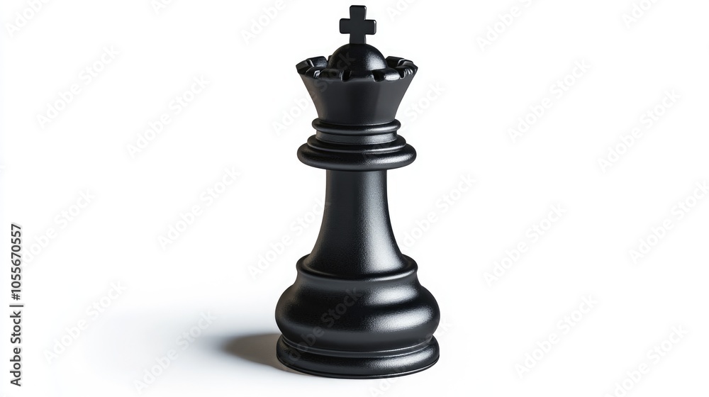 Black king chess piece engaged in battle isolated against a white background with a clipping path for easy integration Black king chess piece engaged in battle isolated against a white background with a clipping path for easy integration