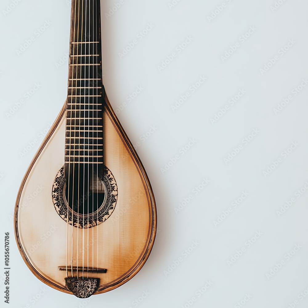Obraz premium A lute on a white background.