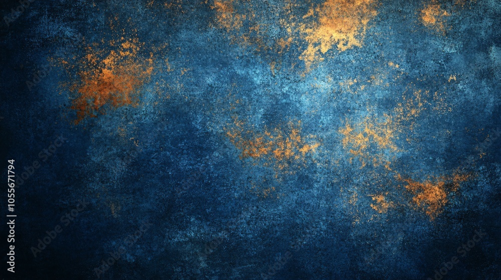 Abstract Blue and Gold Rust Background Texture Abstract Blue and Gold Rust Background Texture