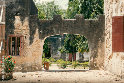 Photography Scenic view of the architecture on the ruins of Old Fort in Old Stone Town Conse