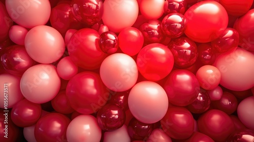 Vibrant Ruby Balloon Backdrop Striking Red Decoration for Parties or Events