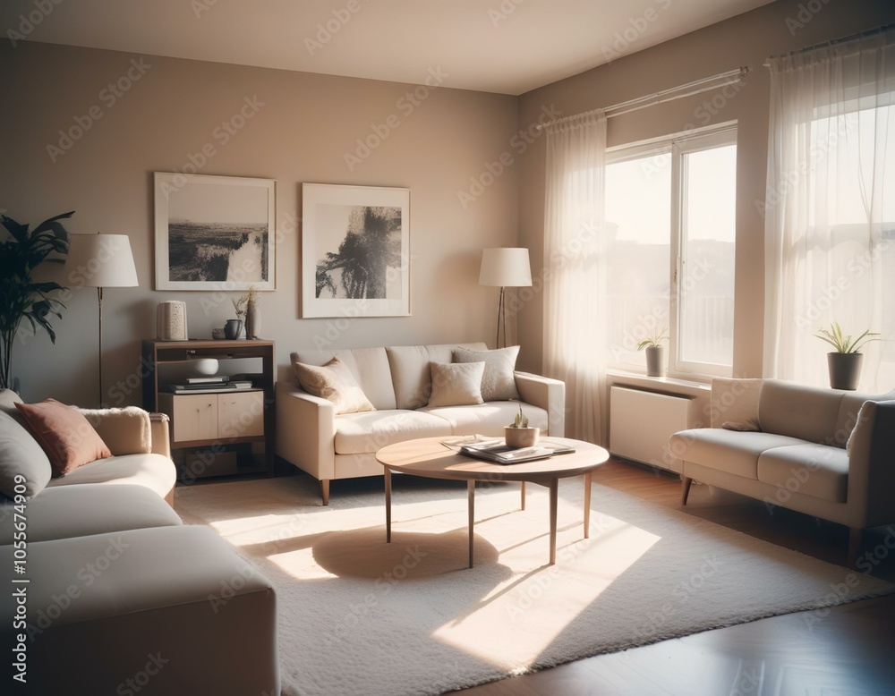 Fototapeta premium interior home design of a living room