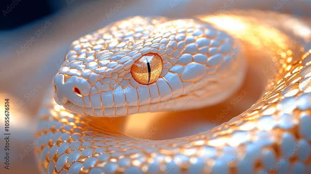 Fototapeta premium Fantastic golden snake