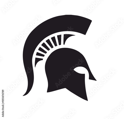 ROMAN CENTURION HELMET, BLACK AND WHITE DESIGN