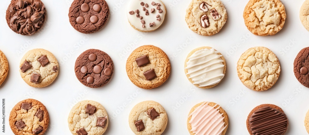 Cookies On White Background Cookies On White Background