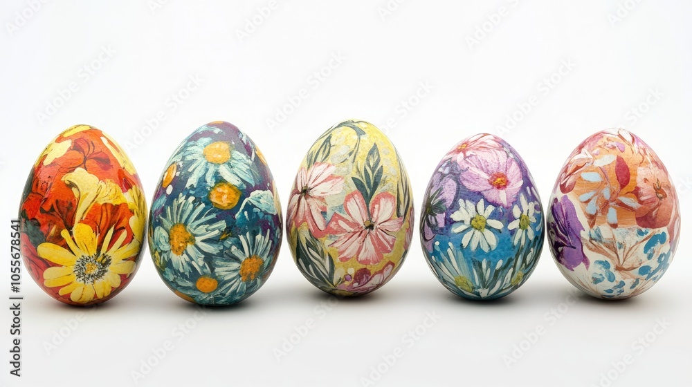 Celebrate the joyful essence of Easter through a vibrant array of colors and playful patterns on a collection of exquisitely decorated Easter eggs Celebrate the joyful essence of Easter through a vibrant array of colors and playful patterns on a collection of exquisitely decorated Easter eggs