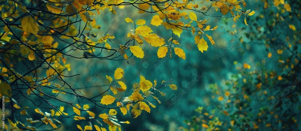 Bright Yellow And Green Leaves Of Tree Growing In Autumn Forest During Daytime Bright Yellow And Green Leaves Of Tree Growing In Autumn Forest During Daytime