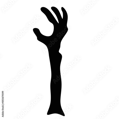 Zombie hands silhouettes. Halloween decor