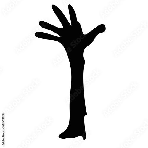 Zombie hands silhouettes. Halloween decor