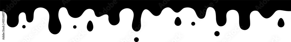 Black paint drips slowly on a white background, creating a mesmerizing abstract pattern. The fluid movement contrasts dark and white, giving a bold and trendy look Black paint drips slowly on a white background, creating a mesmerizing abstract pattern. The fluid movement contrasts dark and white, giving a bold and trendy look