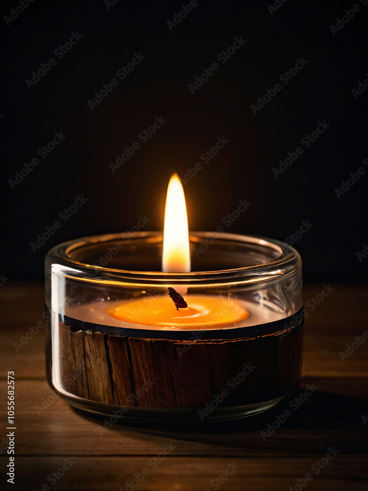 The scented candle glows, a beacon of hope and healing.