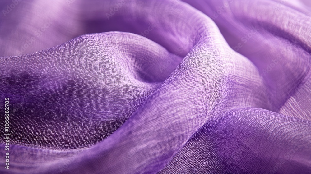 Close up of soft textured purple fabric highlighting graceful folds and ripples ideal for use in fashion and interior design Close up of soft textured purple fabric highlighting graceful folds and ripples ideal for use in fashion and interior design