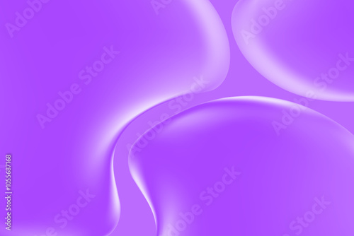 Abstract purple, violet glowing liquid blobs, flowing colorful technology background with copy space. Fluid organic forms, smooth plastic texture fluid pattern. Creative futuristic presentation