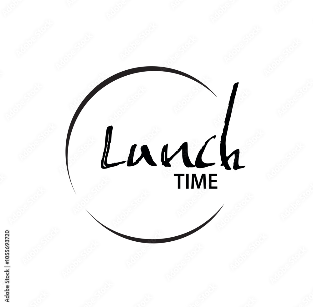 Fototapeta premium lunch time text