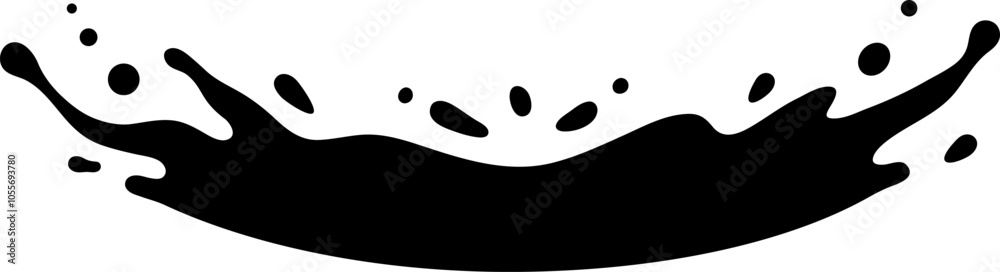 Swirling black paint splashes energetically across the image, creating a dynamic effect in this abstract background design Swirling black paint splashes energetically across the image, creating a dynamic effect in this abstract background design