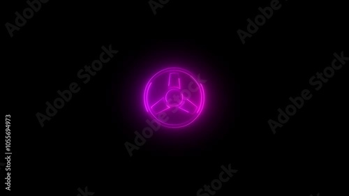 Wallpaper Mural Neon tepe drive icon glowing black background animation Torontodigital.ca