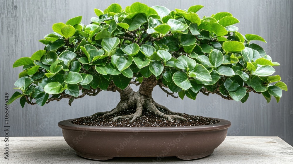 Elegant Bonsai Tree in Modern Pot Design Elegant Bonsai Tree in Modern Pot Design
