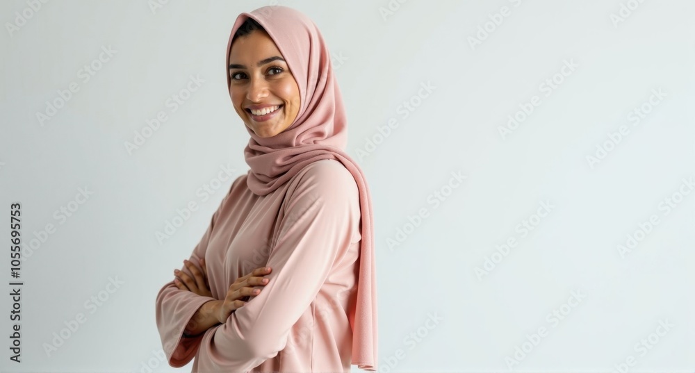 An Omani woman with smooth skin and a gentle smile An Omani woman with smooth skin and a gentle smile