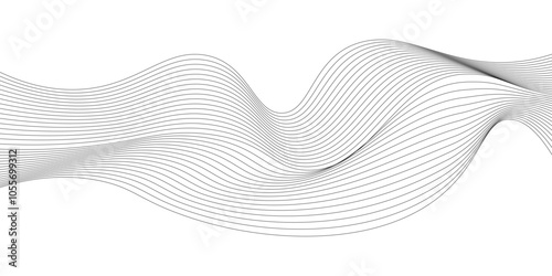 abstract curved lines of fluid motion