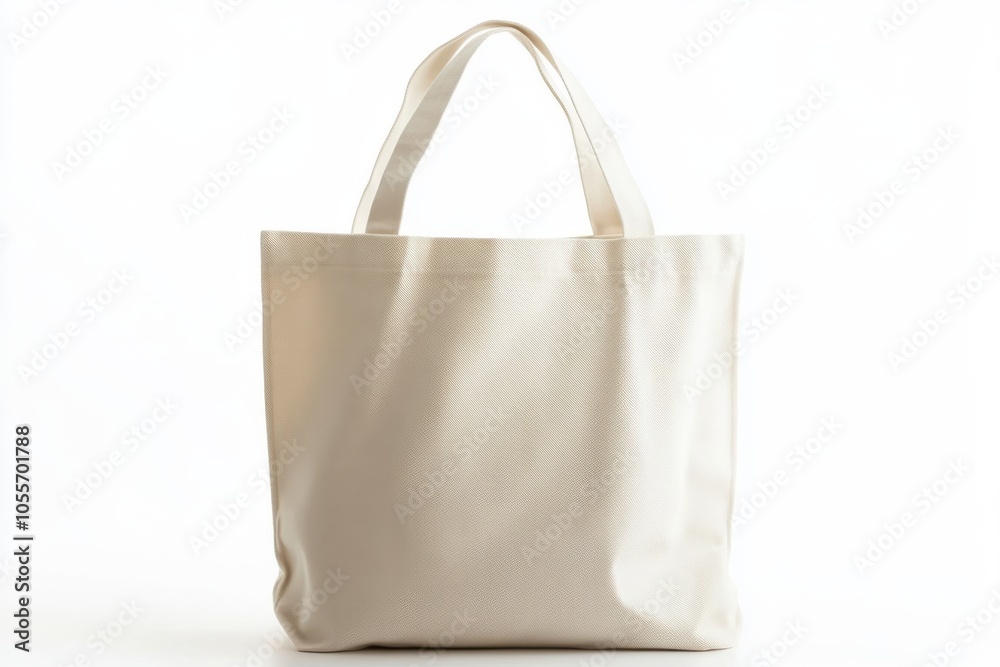 Canvas tote bag mockup with blank sides on white background Canvas tote bag mockup with blank sides on white background