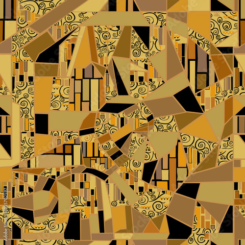 seamless pattern abstract mosaic Klimt