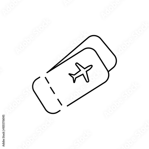 ticket related icon isolated on background