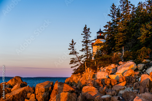 Sunrise on Bass Harbor Lighthouse