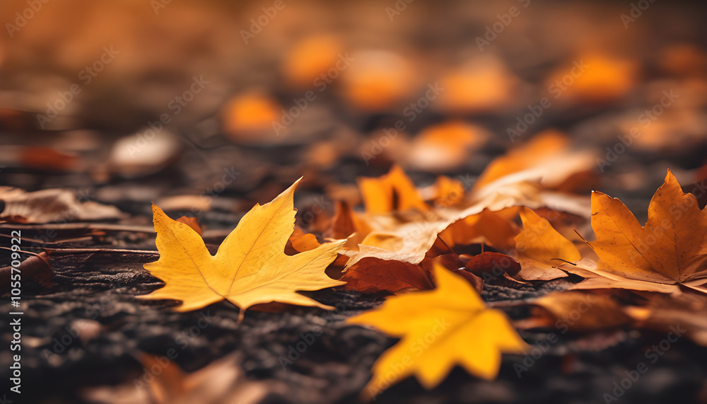 Blurred nature background of yellow and orange leaves in the morning sunlight, adding a bright and soothing feeling to the eyes. Blurred nature background of yellow and orange leaves in the morning sunlight, adding a bright and soothing feeling to the eyes.