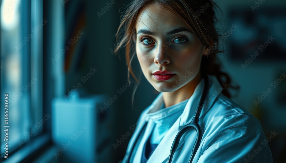 Compassionate healthcare professional in a modern environment Compassionate healthcare professional in a modern environment