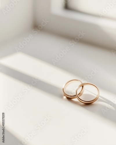 Simple Gold Earrings on a White Surface