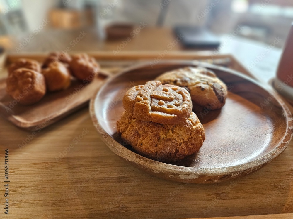 Coffee, dessert, and cookies in jeju island