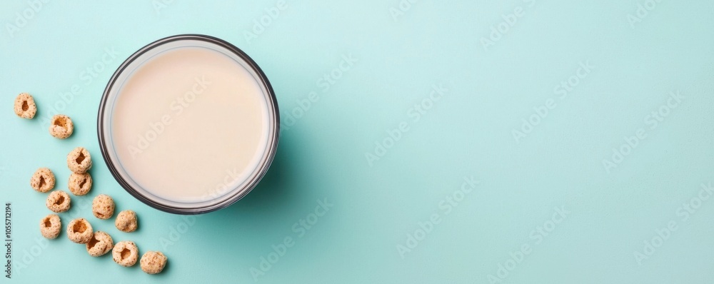 Healthy breakfast bowl a delicious combination of creamy milk and crunchy cereal perfect for your morning routine