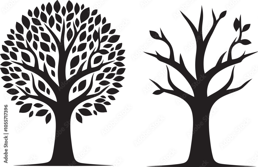 Fototapeta premium Silhouette tree photo and vector images