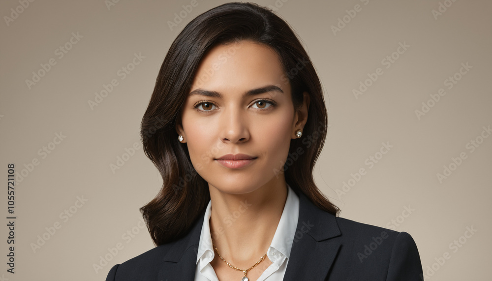 Professional Woman Portrait on Plain Background. Professional Woman Portrait on Plain Background.