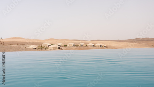 Agafay desert in Morocco, North Africa, place for relax and adventures, during the day ligth