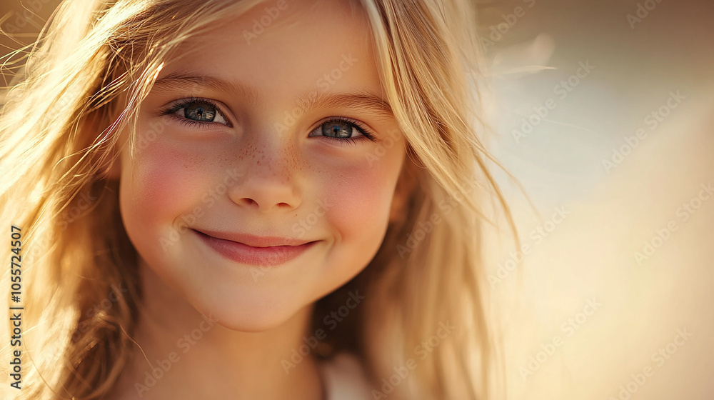 Beautiful blonde girl smiling warmly Beautiful blonde girl smiling warmly