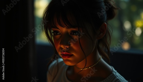 Captivating portrait with dramatic lighting