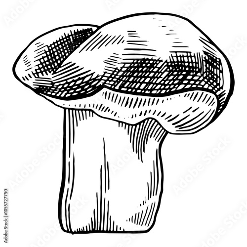 Mushrooms hand drawn sketch