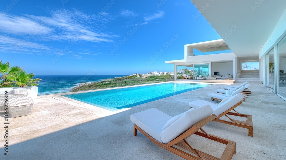 Illustration of Rooftop Penthouse Apartments With Infinity Pool Access