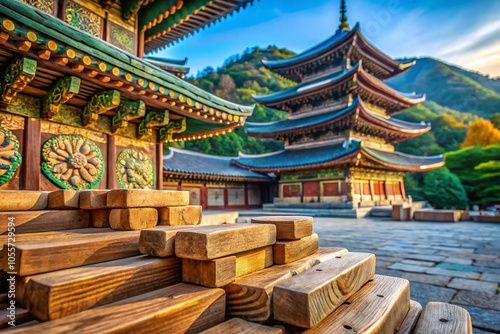 Authentic Product Photography of Tripitaka Koreana Wood Blocks at Haeinsa Temple, South Korea - Buddhist Scriptures photo