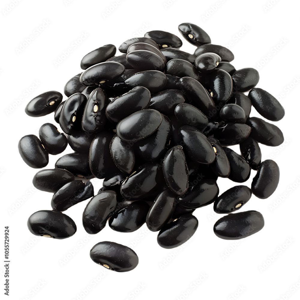 Black Beans Isolated on a transparent background Black Beans Isolated on a transparent background