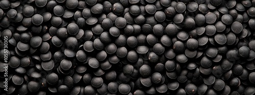 Background with texture of black beluga lentil. photo