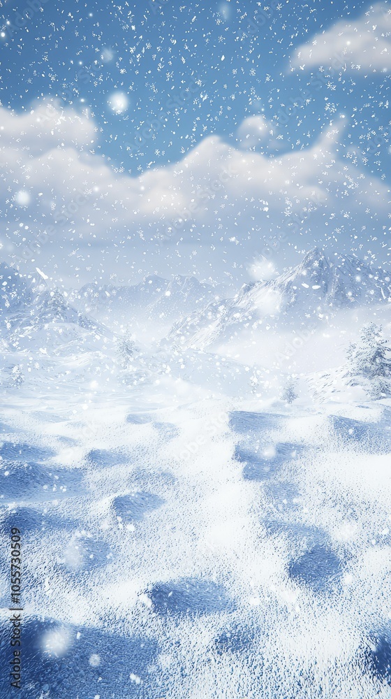 Obraz premium Artistic Representation of the North Pole in Snow