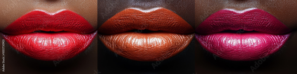 High Contrast Lips in Metallic and Glossy Shades High Contrast Lips in Metallic and Glossy Shades