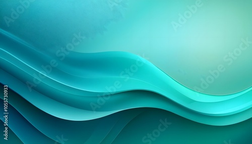 Abstract Turquoise Waves Background