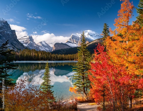 Banff National Park in Canada during autumn photo