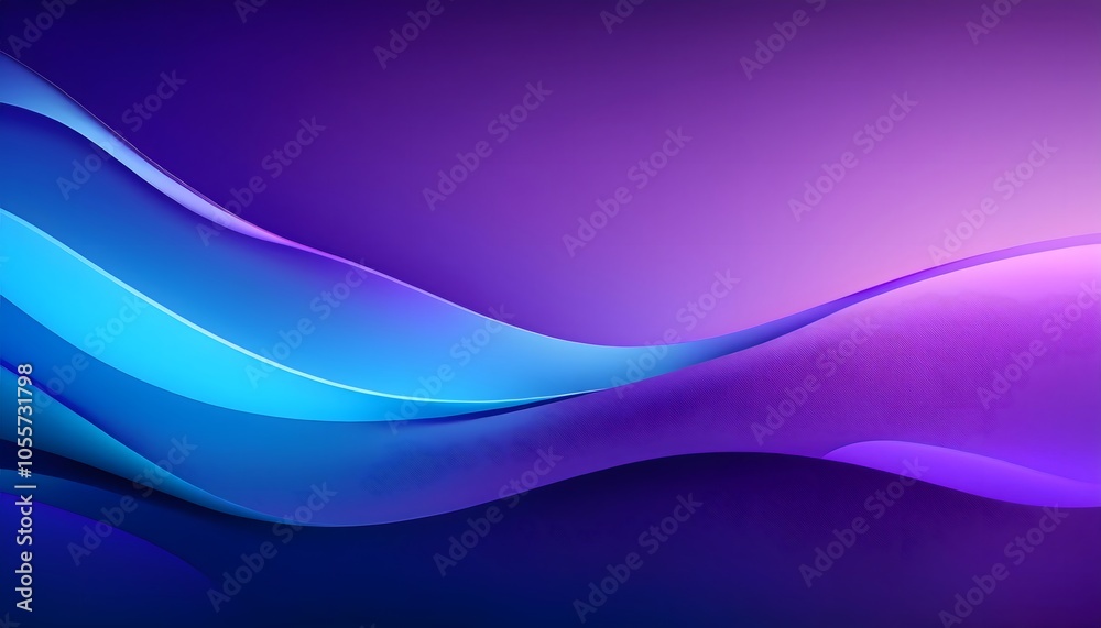 Abstract Purple and Blue Wave Design
