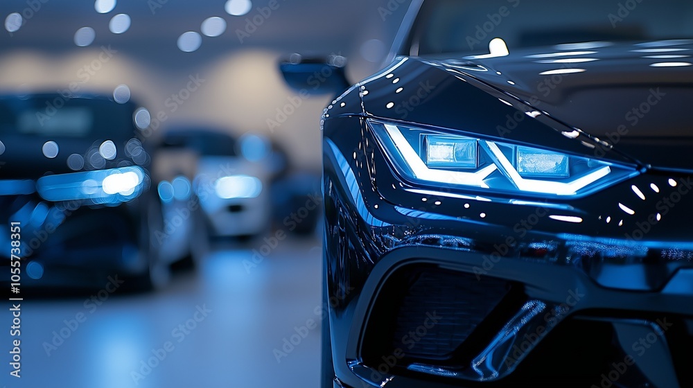 new cars parking, new cars in the showroom, waiting for sales new cars parking, new cars in the showroom, waiting for sales
